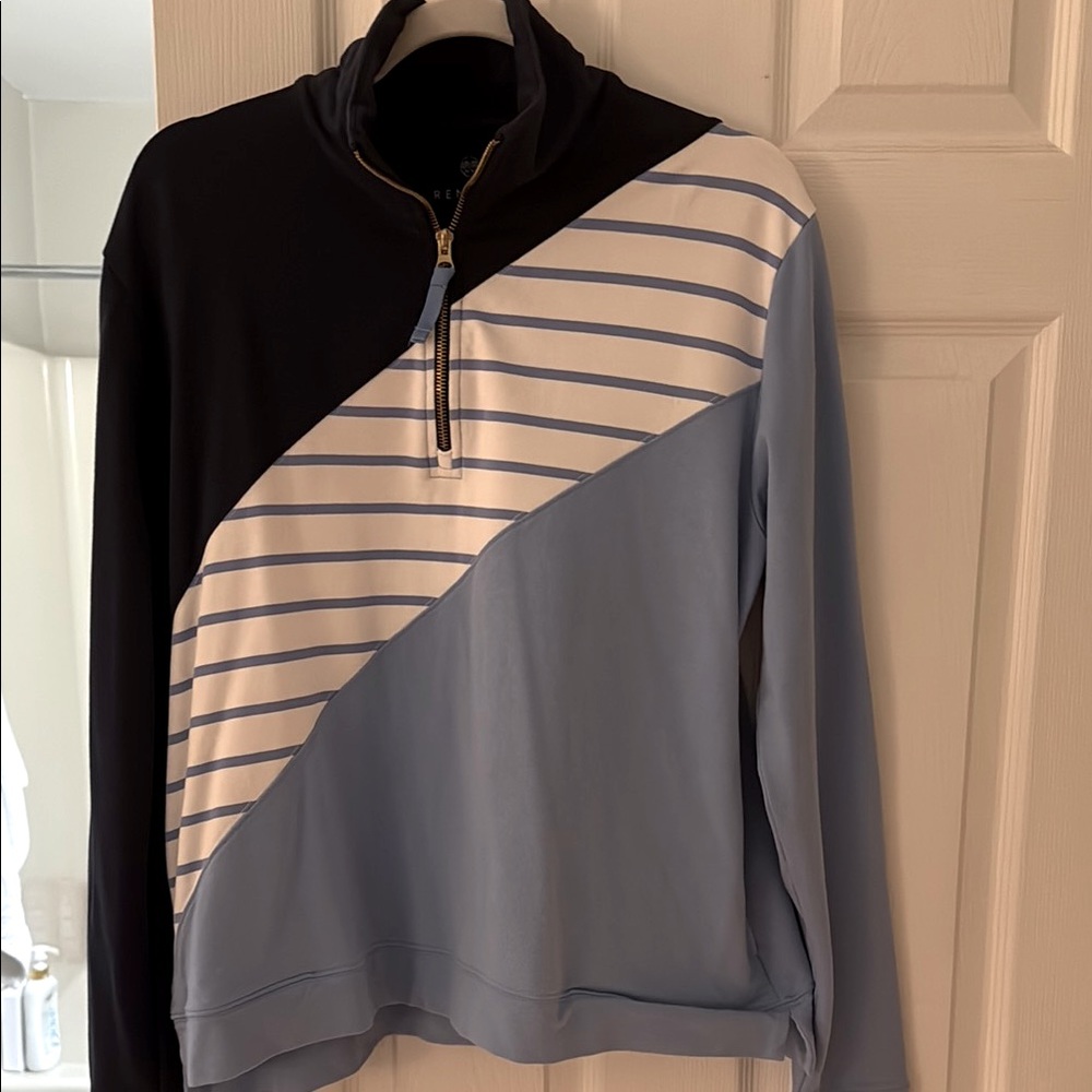 Renwick Striped Quarter-Zip Pullover